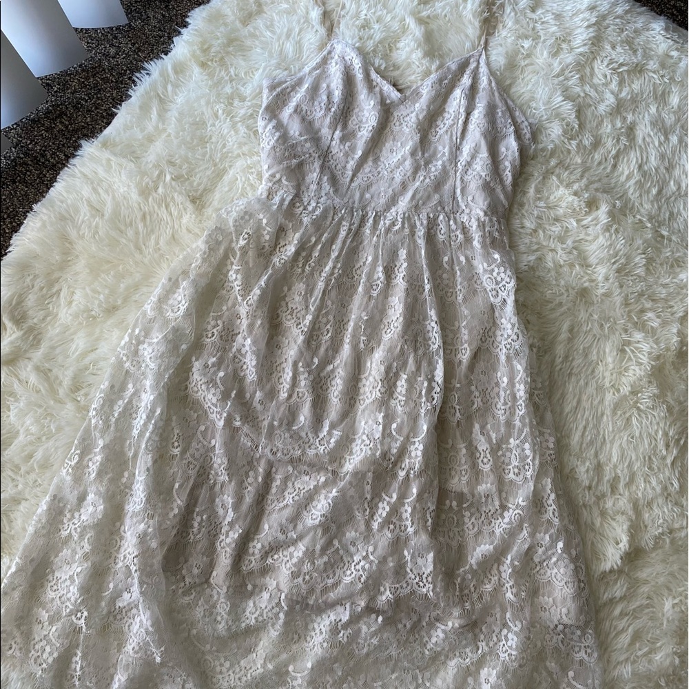 Vintage Romantic Open-Back Dress